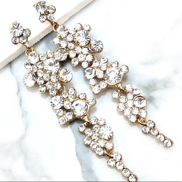 Cherryl's Jewelry - Clear Crystal Rhinestone Special Event Earrings Cherryl's Jewelry - Clear Crystal Rhinestone Special Event Earrings